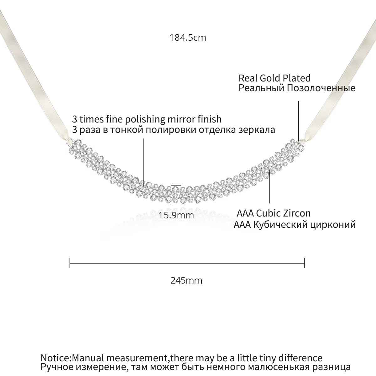 LUOTEEMI Drie Lagen Zirconia C - Layered Pendant Necklace Aesthetic recensie en prijs