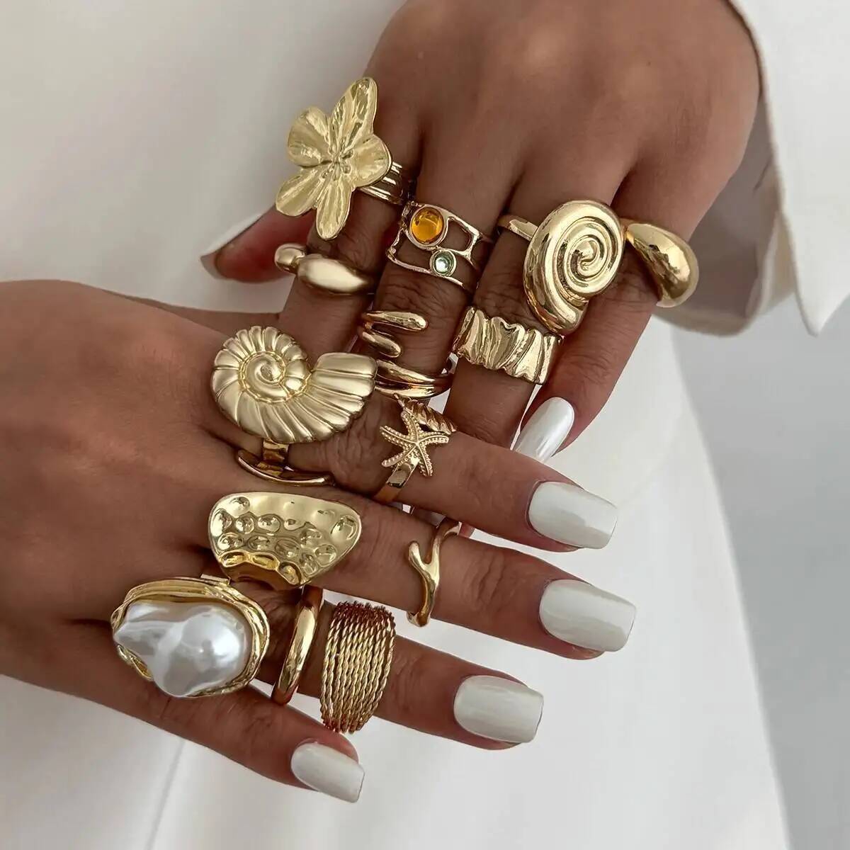 IngeSight.Z 14 stks/set Hip Ho - Vintage Punk Knuckle Rings Set recensie en prijs