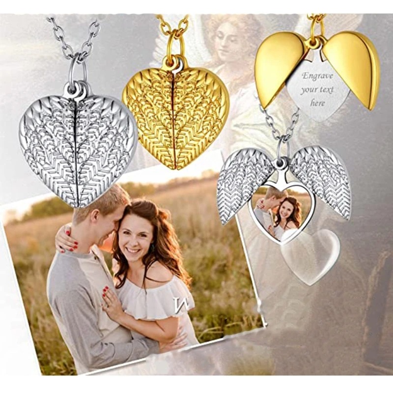 Aangepaste foto hart medaillon - Heart Locket Necklace Photo recensie en prijs