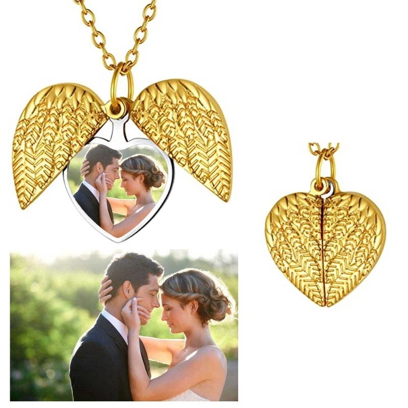 Aangepaste foto hart medaillon - Heart Locket Necklace Photo recensie en prijs