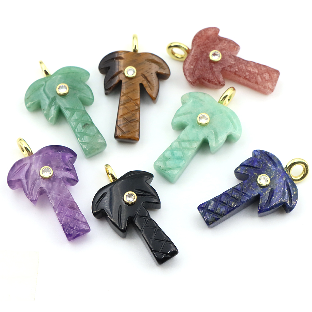 30 mm natuursteen kokospalmhan - Crystal Pendant Necklace Natural Stone recensie en prijs