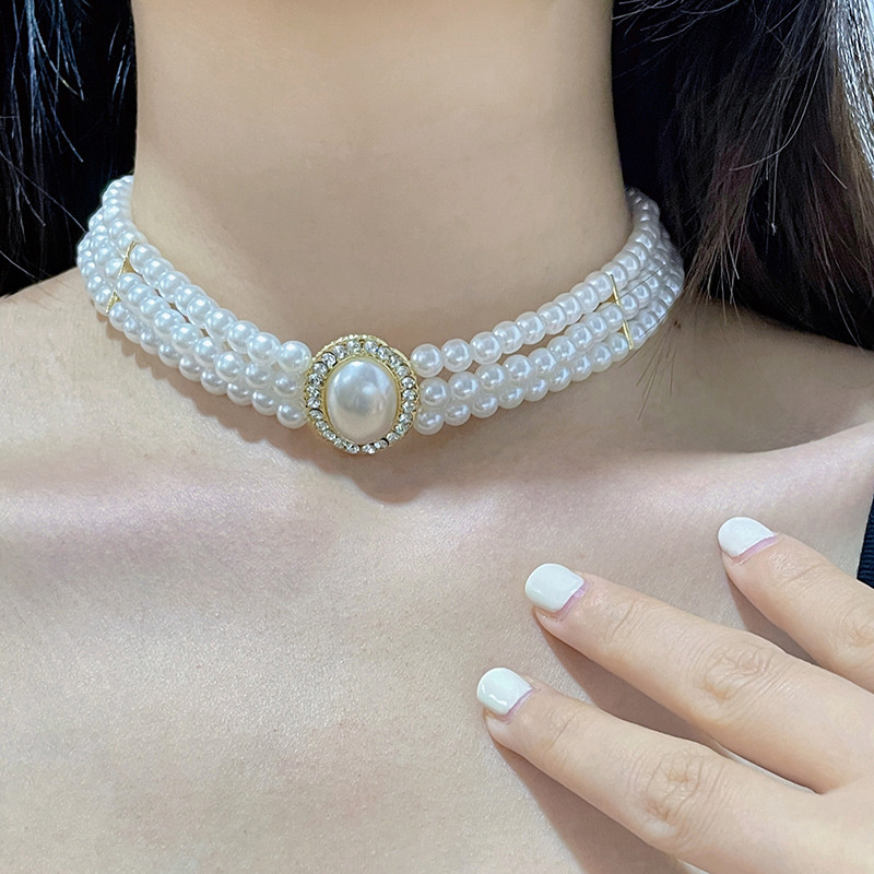 Luxe Vintage Drielaagse Imitat - Pearl Choker Necklace Vintage recensie en prijs