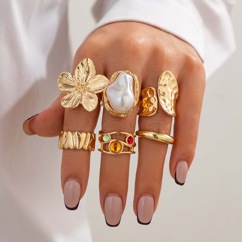 6 stks/set Vintage Metalen Blo - Vintage Punk Knuckle Rings Set recensie en prijs