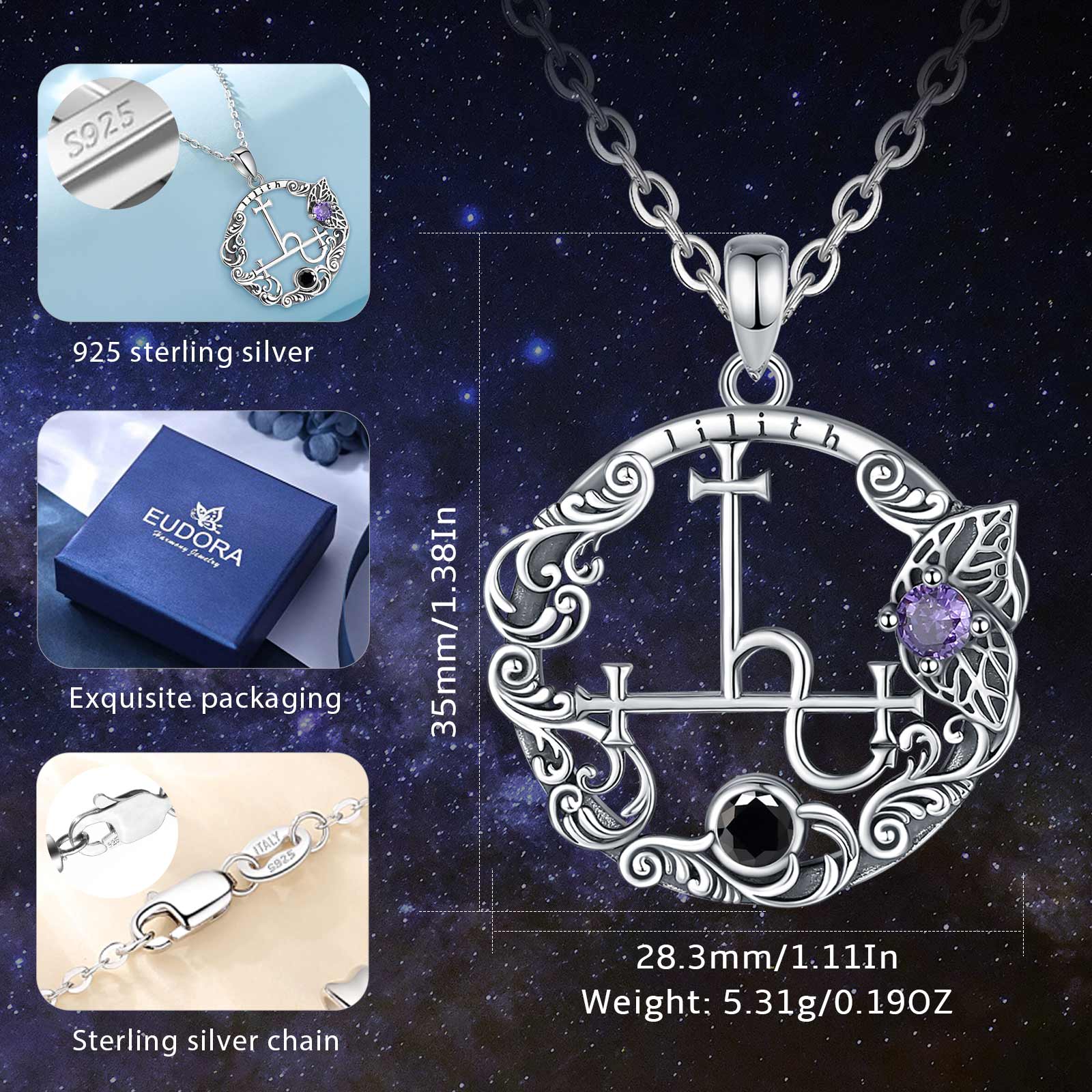 Eudora 925 Sterling Zilver Lil - 925 Sterling Silver Chain Necklace Men recensie en prijs