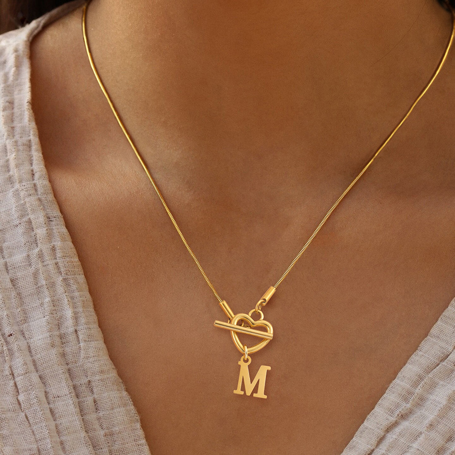 Mode A-Z Initiaal Hart Hangert - Initial Letter Necklace 18K Gold recensie en prijs