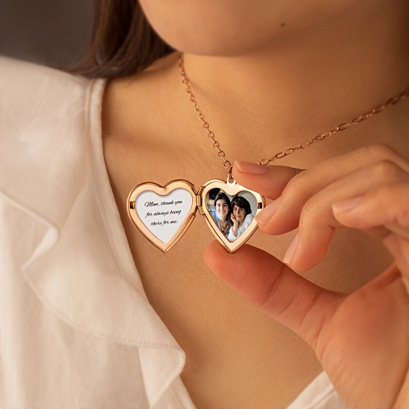 Gepersonaliseerde 1/2 Foto Hal - Heart Locket Necklace Photo recensie en prijs
