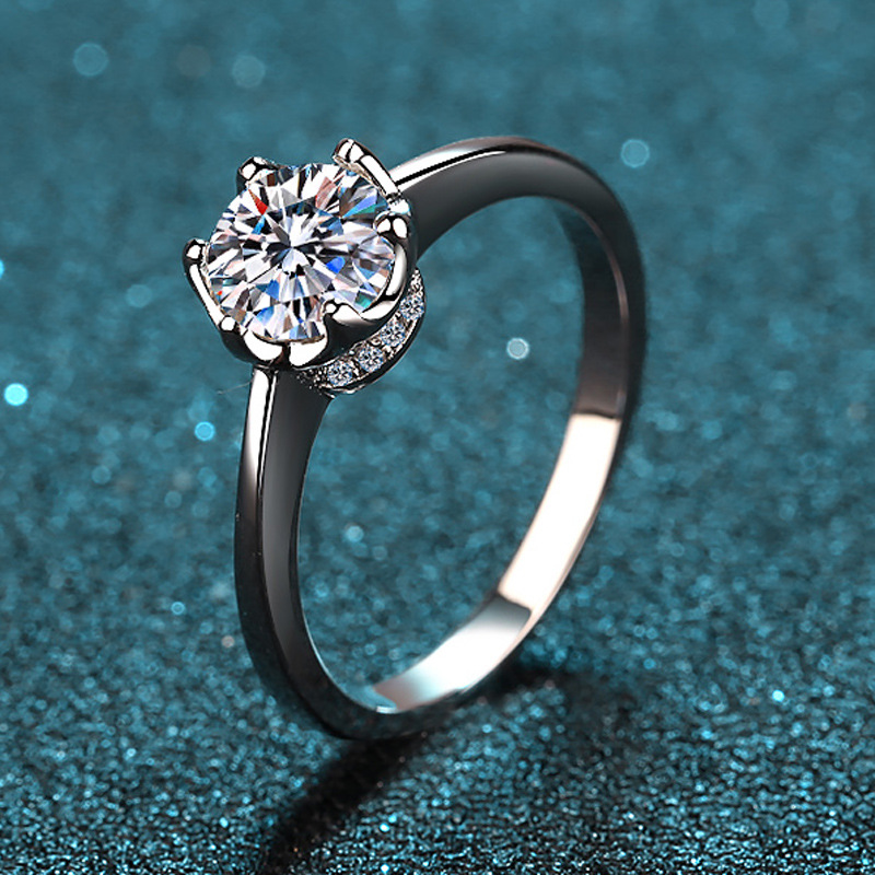 Exquise platina PT950 ring met - Moissanite Engagement Ring 1 Carat recensie en prijs