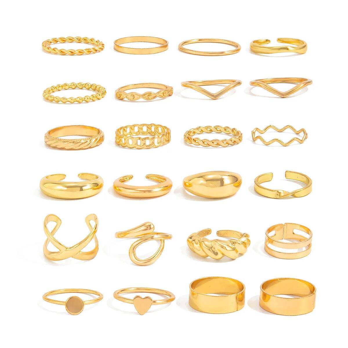 SHIXIN 24 stks/set Trendy Onre - Vintage Punk Knuckle Rings Set recensie en prijs
