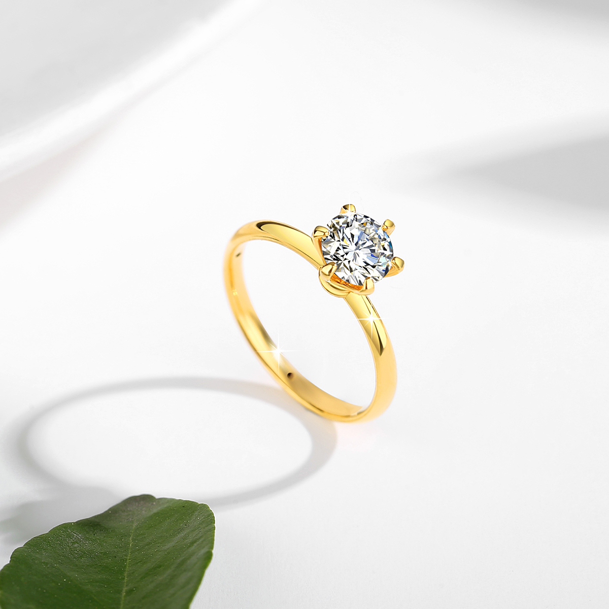 Echt Goud 18 K Moissanite Ring - Moissanite Engagement Ring 1 Carat recensie en prijs